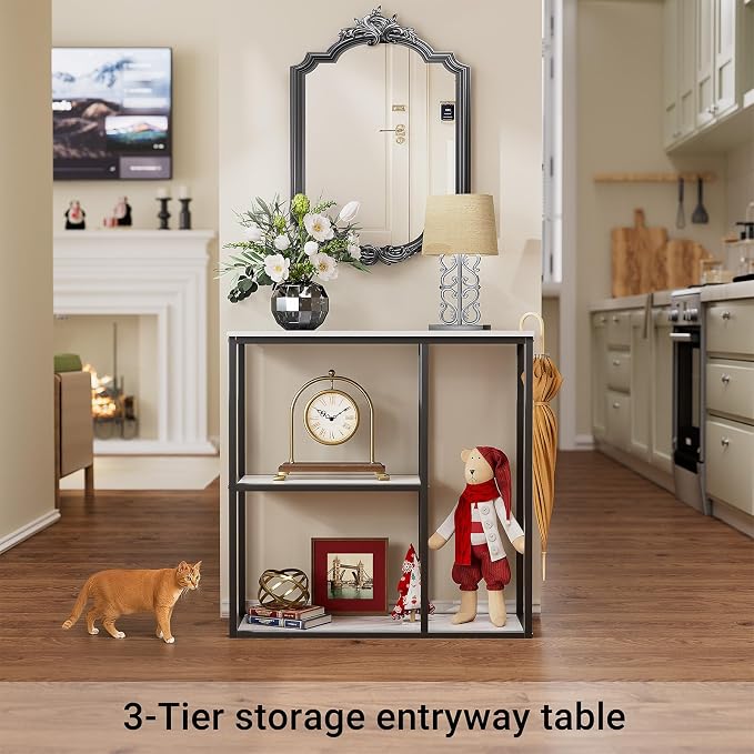 WOHOMO Console Table, 12 Inch Narrow Entryway Table - Image 3