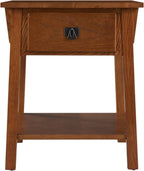 Leick Home Mission End Table, Solid Wood, 1 Storage Drawer, Secret Compartment - Image 4