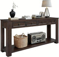 LKTART 63" Solid Wood Console Table Sofa Table by LKTART