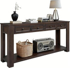 LKTART 63" Solid Wood Console Table Sofa Table by LKTART