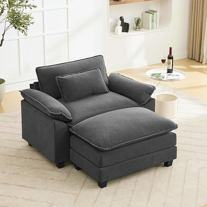 Oprisen 53" Modular Sectional Sofa, Comfy Cloud Couch Sectional Sofa by Oprisen
