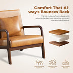 ELUCHANG Mid-Century Modern Chair, Upholstered Accent Chair Reading Arm Chair - Image 5