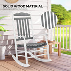 VINGLI Wooden Rocking Chair Outdoor, Patio Rockers - Image 4