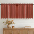 MIULEE 4 Panel Set Short Bedroom Blackout Curtains 54 Inch Long Terracotta | by MIULEE