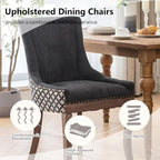 Modern Dining Chairs Set of 2, High Back Dining Chairs Side Chairs - Image 4