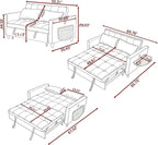 4 in 1 Convertible Sofa Bed, Pull Out Couch - Image 2