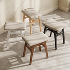 Muwuele Solid Wood Vanity Stool, Compact Makeup Chair - Image 9