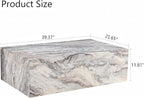 39.3'' Wood Coffee Table with Wood Grain, Rectangular Low Tables - Image 2