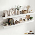 12 inch Deep Floating Shelves for Wall, 72 inch Wide Engineered Wood Wall by Venusmiles