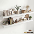 12 inch Deep Floating Shelves for Wall, 72 inch Wide Engineered Wood Wall by Venusmiles