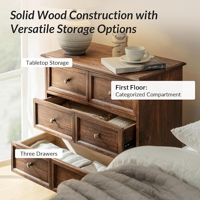 HULALA HOME 3-Drawer Nightstand - Image 7
