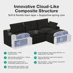 Novilla 104.3" Modular Cloud Couch, Modern Sectional Sofa - Image 6
