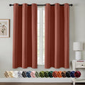 MIULEE Fall Blackout Curtains for Bedroom 2 Panels 40"x45" Long Terracotta | by MIULEE