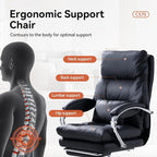 LEAGOO Office Chair with Foot Rest, Swivel Computer Desk Chair PU Leather - Image 5
