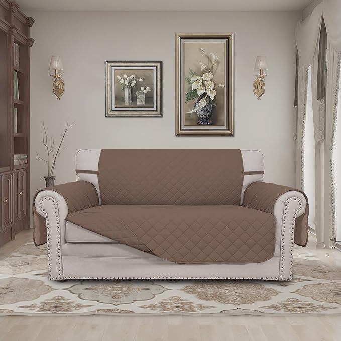 Easy-Going Reversible Couch Cover, 2 Cushion Sofa, Water Resistant Furniture Mat - Image 2