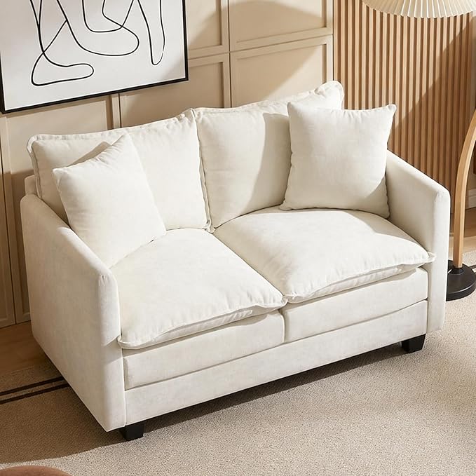 Loveseat Sofa, Comfy Chenille Small Couch by Unknown