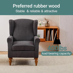 Coffee Table & Armchair Set, High-Back Wingback Chair - Image 6