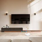 Retractable TV Stand, Solid Wood Minimalist TV Shelf, Mid-Century TV Console - Image 5