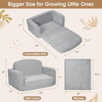 Foryoomi Extra Wide 2 in 1 Convertible Toddler Kids Couch - Image 2