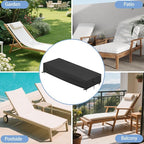 Chaise Lounge Covers, 2 Pack Waterproof Outdoor Lounge Chair Covers - Image 6