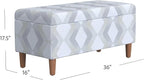 HomePop Malmo Decorative Storage Bench -Natural Woven Geo - Image 3