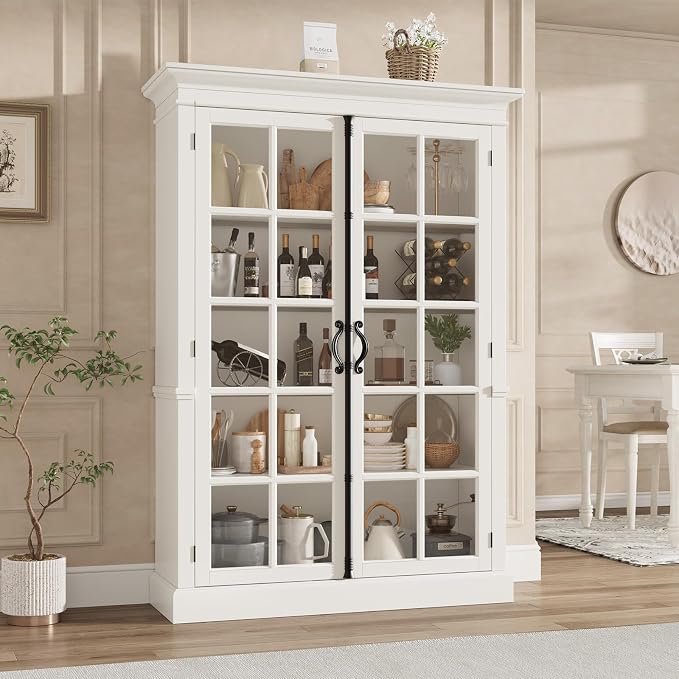 QUW Modern 65" Display Cabinet, 5-Tier Bookcase - Image 5