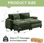 Oprisen 86" Modular Sectional Sofa, Comfy Cloud Couch Sectional Sofa - Image 2