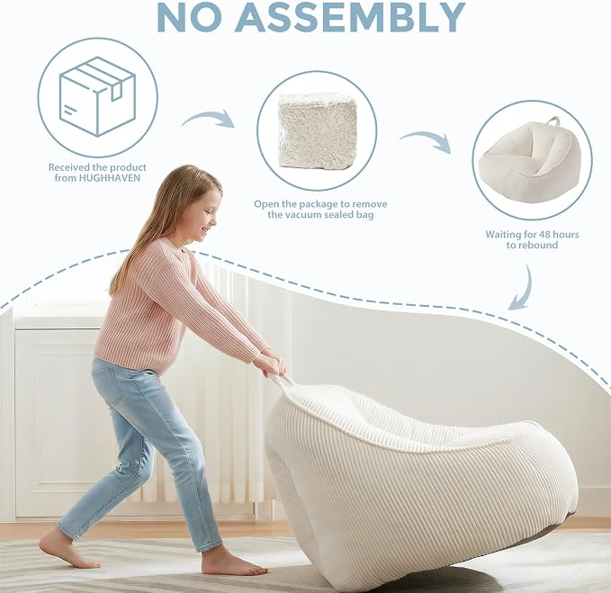 HUGHEAVEN Large Bean Bag Chairs - Image 6