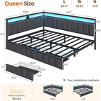 DICTAC Queen Corner Bed Frame - Image 2