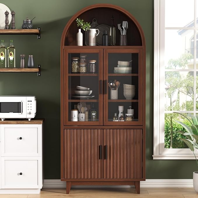 FiveWillowise 71" Tall Arched Cabinet - Image 8