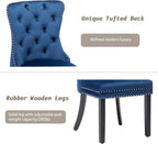 KCC Velvet Dining Chairs Set of 4, Upholstered High-end Tufted Dining Room Chair - Image 7