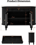 XUZENEST 47'' Fluted Sideboard Buffer Cabinet - Image 2