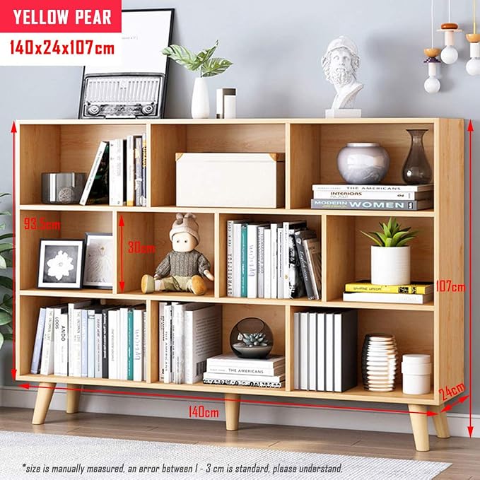 IOTXY Wooden Open Shelf Bookcase - Image 3