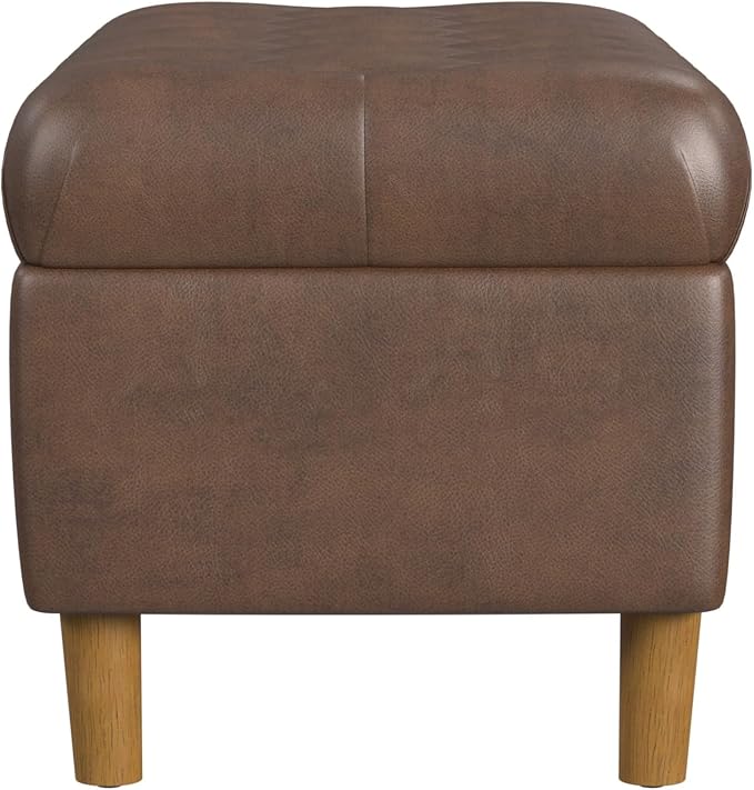 Homepop Home Decor | Tufted Ainsley Button Storage Ottoman Bench - Image 4