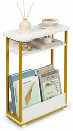 Narrow Side Table, 3-Tier Slim End Table by YEAKOO
