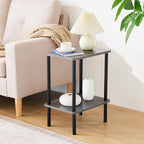 Apicizon 2 Tier End Table Set of 2, Boho Side Table - Image 6