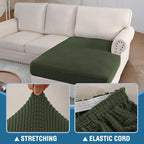 H.VERSAILTEX Sectional Couch Covers 1 Piece Chaise Slipcover L Shape Separate - Image 6