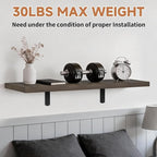 Easy Install Floating Shelves, 15.7 Inch Wall Mounted Wood Shelf, Hanging Shelf - Image 4