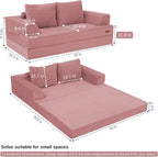 COMAX Futon Sofa Bed, Convertible Folding Sofa Bed, Boneless Couch Loveseat - Image 2