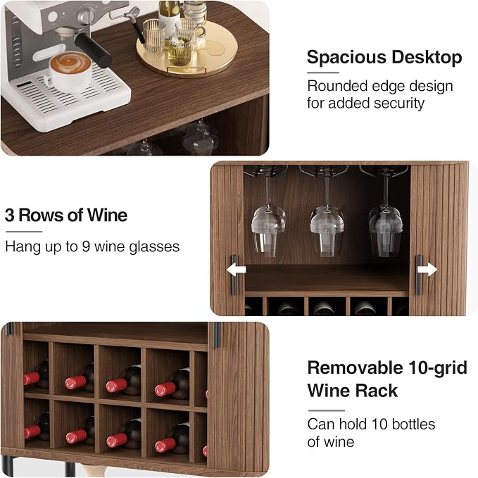 FiveWillowise Coffee Bar Cabinet - Image 4