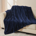 NEWCOSPLAY Fleece Ribbed Cozy Throw Blanket - Image 3
