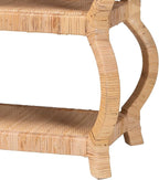 Bali & pari Dalida Bohemian Natural Rattan 3-Tier Console Table - Image 6