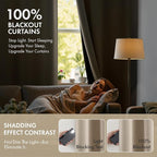 MIULEE Taupe 100% Blackout Curtains - Image 2