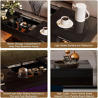 HedoAjim Black LED Coffee Table - Image 6
