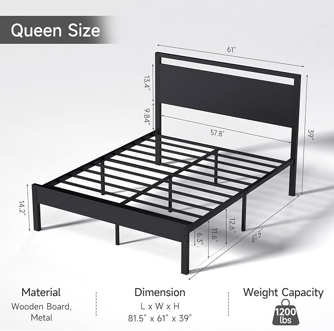 Easy to Assemble Queen Bed Frame - Image 2
