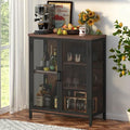 BON AUGURE Coffee Bar Cabinet for Liquor, Small Storage Cabinet for Home Kitchen by BONAUGURE