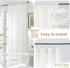 BGment 90 Inches Long Curtains Linen Semi Sheer, Light Filtering Window - Image 6