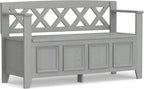 SIMPLIHOME Amherst Entryway Storage Bench by SimpliHome
