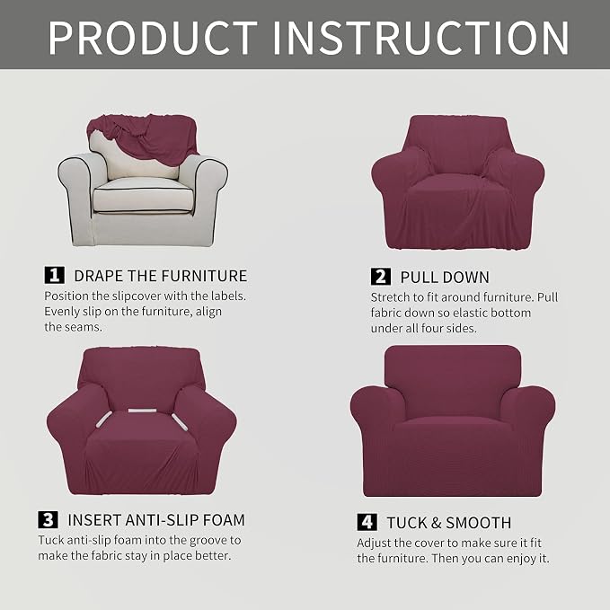 Easy-Going Stretch Oversized Chair Slipcover - Image 6