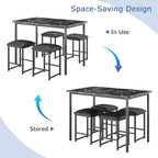 VECELO Kitchen Table and Chairs - Image 5